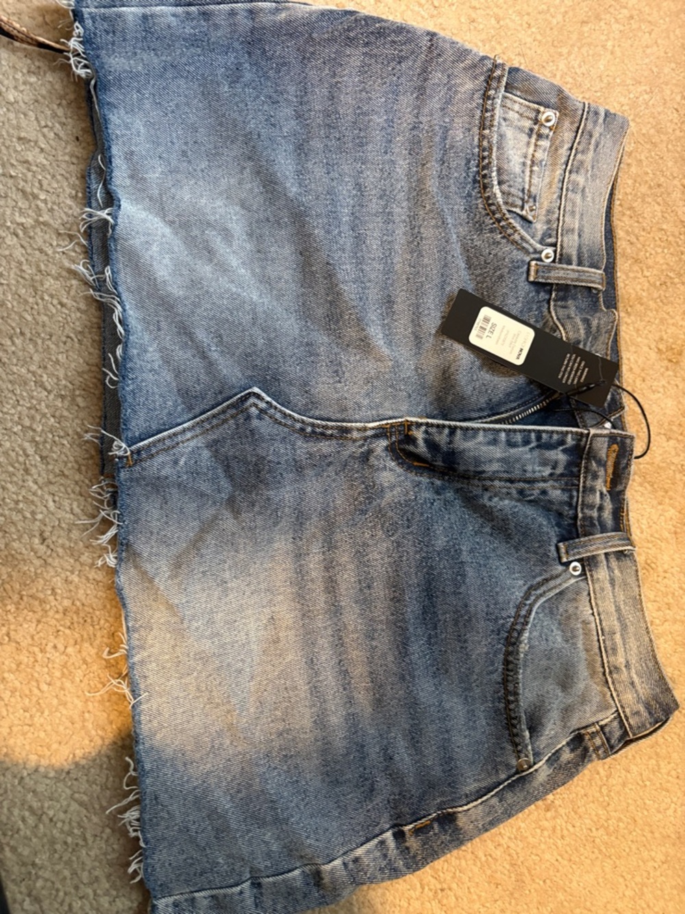 Fashion Nova Light Blue Denim Mini Skirt